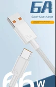 USB Type-C Kablo - 0.5 m 5A Süper Hızlı Şarj - 30 Dakikada 1 Paket Doldurur - 9