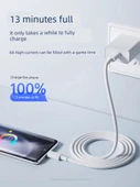 200W Süper Hızlı Şarj Veri Kablosu - 1.0 m - Çift Type-C - 2 Paket - 3