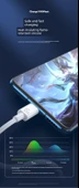 66W Süper Hızlı Şarj USB Type-C Kablo 6A 1.5m - 5A Süper Hızlı Şarj Hattı - 1 Alana 1 Bedava - 7