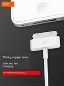 iPhone 4S Veri Kablosu Şarj Aleti - 2m - Veri Hattı 1 + 1A Şarj Başlığı - Şarj Seti - 2