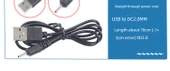 USB Erkek DC2.5x0.7mm 0.7 Metre Şarj Kablosu - 9