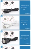 USB Erkek-Erkek Veri Hattı 0.5 Metre Şarj Kablosu - 8