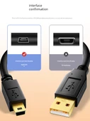 Mini USB Veri Kablosu - 3m Anti-İnterferans Çift Mıknatıslı Yüzük Kalın Bakır Kablo - 4