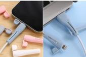 USB Kablo Koruyucu Kılıf - Apple 5W Siyah Toz Kapağı ile - 9