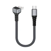 Tip C'den Lightning'e PD Hızlı Şarj Kablosu - 0.25m USB Yatay Kıvrım Tip C 100W - 1
