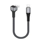 Tip C'den Lightning'e PD Hızlı Şarj Kablosu - 0.25m USB Yatay Kıvrım Tip C 100W - 5
