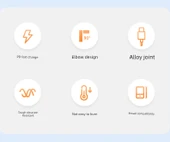 Tip C'den Lightning'e PD Hızlı Şarj Kablosu - 0.25m USB Yatay Kıvrım Tip C 100W - 7