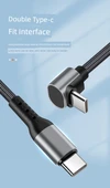 Tip C'den Lightning'e PD Hızlı Şarj Kablosu - 0.25m USB Yatay Kıvrım Tip C 100W - 9