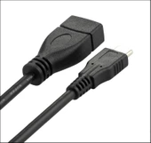 USB 3.1 Type-C to USB 3.0 OTG Veri Kablosu Adaptörü - 0.25m Altın Kaplama Yan Eğik (Model 2) - 10