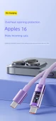 30W PD USB-C Hızlı Şarj Kablosu ve Adaptörü - Mor 1.2m Çift C Yükseltme - 4