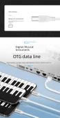 3-in-1 USB Veri Kablosu - 1m - Apple Bağlantıdan MIDI Entegre Hat - 7