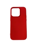 iPhone 14 Pro ile Uyumlu Cappy Silikon Kılıf Kırmızı thumbnail 2