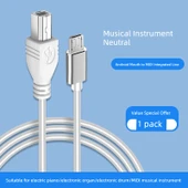 3-in-1 USB Veri Kablosu - 1.5m - Android Micro USB'den MIDI Entegre Hat - 1