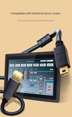 Mini USB Veri Kablosu - 5 m Şeffaf Gri Çift Manyetik Halka Anti-girişim - 12