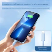 Hızlı Şarj Veri Kablosu - 1.8m - USB-Far Peak Mavi - 4