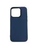 iPhone 14 Pro ile Uyumlu Cappy Silikon Kılıf Lacivert - 1