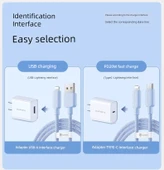 Hızlı Şarj Veri Kablosu - 1.8m - USB-Far Peak Mavi - 7