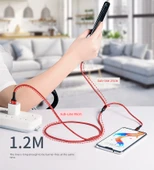 3-in-1 Çok Başlı USB Şarj Kablosu - 1.25m Kırmızı [Çift Elma + 15C] [Apple 15 için Uygun] Özel Teklif 2 Paket - 8