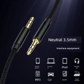 3.5mm Aux Ses Kablosu - Siyah - 1.5m - HiFi Ses Kalitesi - 4