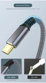 Veri Kablosu - Type-C'den USB 3.0'a - 1.5M - Gri - Örgü Takviye - 11