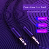 3.5mm Aux Ses Kablosu - Siyah - 1.5m - HiFi Ses Kalitesi - 3