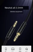 3.5mm Aux Ses Kablosu - Siyah - 3.0m - HiFi Ses Kalitesi - 12