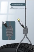 Veri Kablosu - Type-C'den USB 3.0'a - 1.5M - Gri - Örgü Takviye - 12