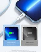 USB Lightning Veri Kablosu - 2m Şık Gri - PD Sertifikalı - Hızlı Şarj - Kötü Çanta Tazminatı - 11
