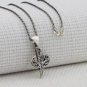 Elif Vav Tasarımlı 925 Ayar Gümüş Bayan Kolye thumbnail 1