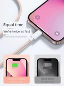 USB Lightning Veri Kablosu - 2m Şık Gri - PD Sertifikalı - Hızlı Şarj - Kötü Çanta Tazminatı - 3