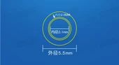 5.5x2.5mm Erkek DC Güç Kablosu - 0.5m - 10A Akım - 12
