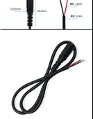 5.5x2.5mm Erkek DC Güç Kablosu - 0.5m - 10A Akım - 10