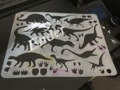 Dinozor Şablon Boyama Levha Organik Plastikten Oyuncak - 3