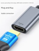 USB-C/HDMI Kablosu 8K 60Hz - 1.5m Örgü Alüminyum Alaşım - Derin Uzay Gri - 3