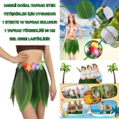 Tropikal Esintili Hawaii Yapraklı Parti Eteği Yetişkin Boy - 1