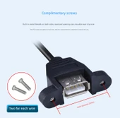USB 2.0 Uzatma Kablosu - 0.5M - [Klasik] Erkek - Dişi Kulaklı - 4