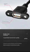 USB 2.0 Uzatma Kablosu - 0.3M - [Klasik] Erkek - Dişi Kulaklı - 8