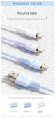 100W USB Type-C Şarj Kablosu - 2m - 2 Paket - Kalın Kablo - Uzak Zirve Mavisi - 1 - 10