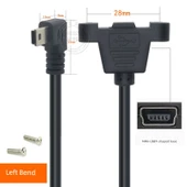 Mini USB Uzatma Kablosu - 0.5m - Sol Kıvrım - 1