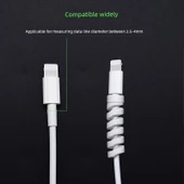 USB Kablo Koruyucu Kılıf - 6 Paket - Açık Mavi - 4