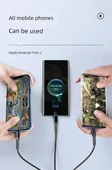 3'ü 1 Arada USB Hızlı Şarj Kablosu - 2m - Gri (2 Paket) - 8