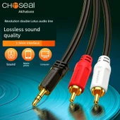 Ses Kablosu - 3.5mm'den Çift Lotus'a - 20 Metre - 3