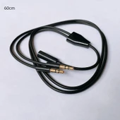 3.5mm İki-in-Bir Paylaşımlı Ses Kablosu - Siyah - 60cm - 1