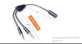 3.5mm İki-in-Bir Paylaşımlı Ses Kablosu - Siyah - 60cm - 10