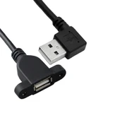 USB 2.0 Uzatma Kablosu - 0.5m Sağ Kavisli - 1