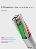 USB Type-C Süper Hızlı Şarj Veri Kablosu - Karışık [5A/6A Süper Hızlı Şarj] 1 m + 1.5 m - 3