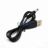 USB'den DC 5.5 x 2.1mm Güç Adaptörü Kablosu - 12V - 1m - 10
