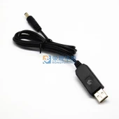 USB'den DC 5.5 x 2.1mm Güç Adaptörü Kablosu - 12V - 1m - 12