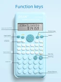 Bilimsel Hesap Makinesi - Mini Taşınabilir Çift Güç Beyaz - 3