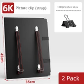8K Çizim Defteri Seti - 6K Büyük Siyah/2 Paket + 4 Büyük Resim Klipsi - 1